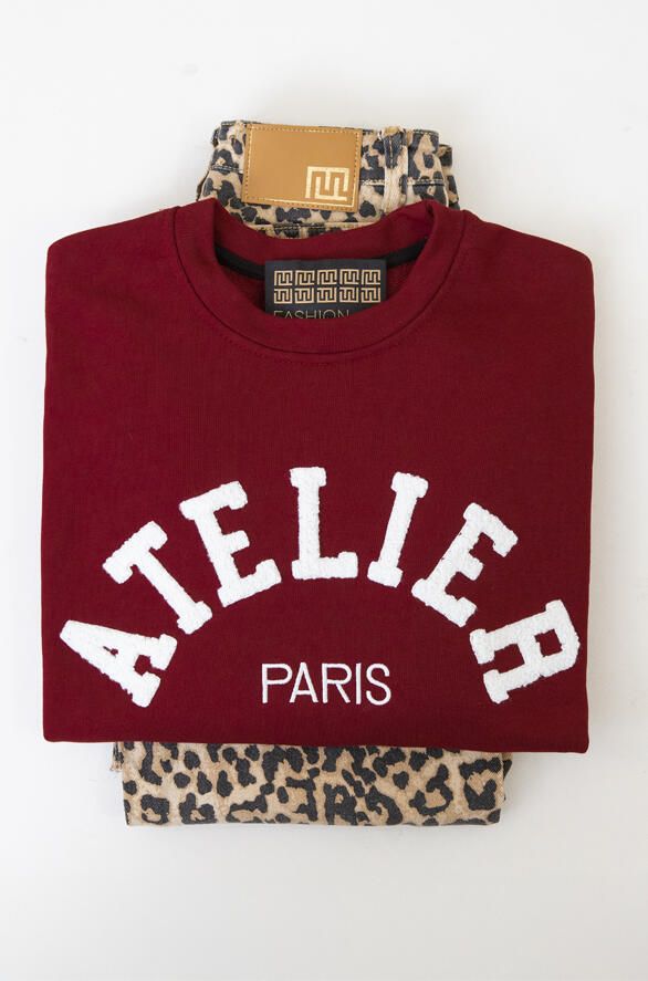 Oversized Atelier Paris Sweater Burgundy