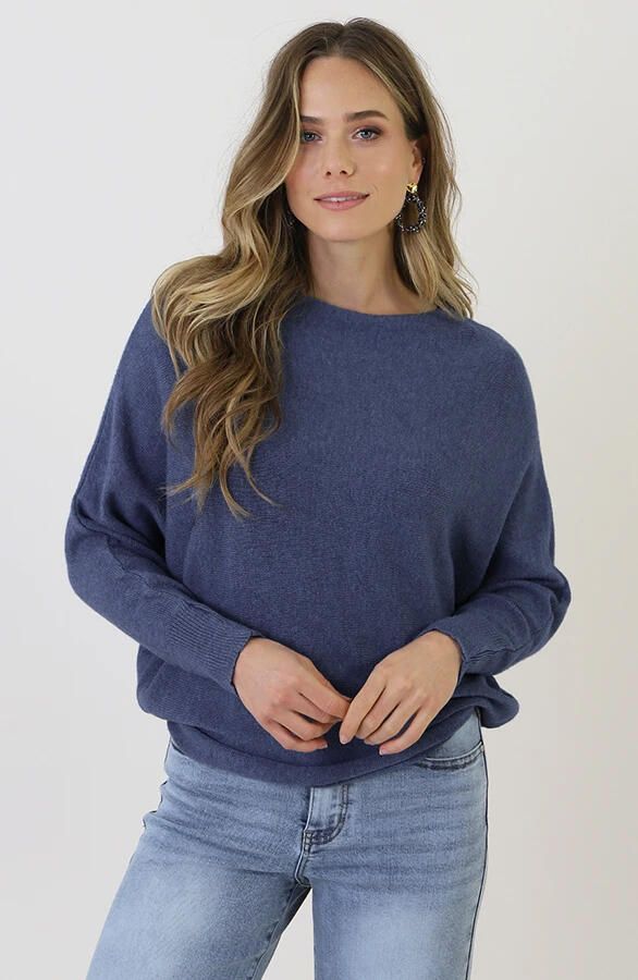 Oversized Soft Trui Dark Blue