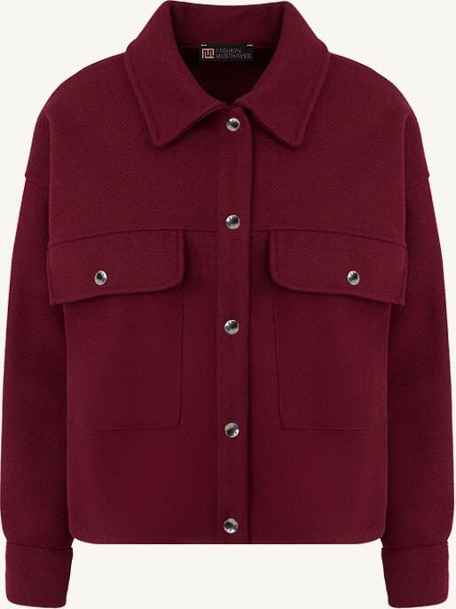 Soft Jacket Met Klepzakken Burgundy