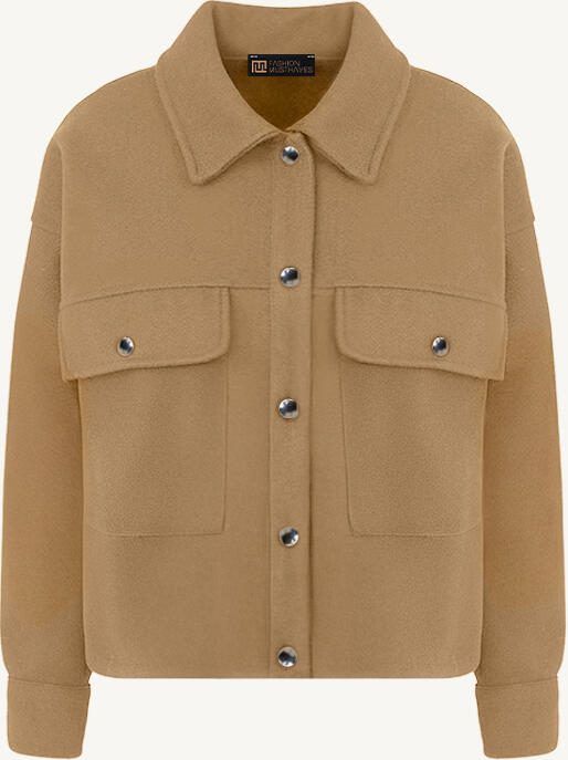 Soft Jacket Met Klepzakken Camel