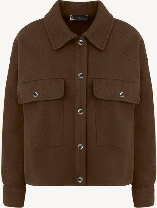 Soft Jacket Met Klepzakken Choco
