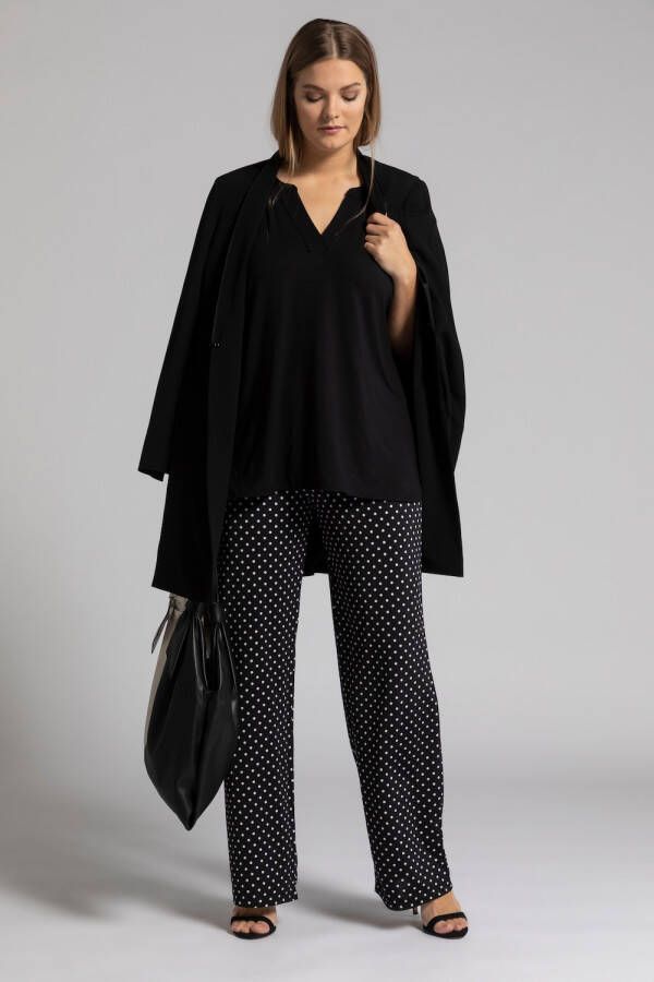 Ulla Popken Grote Maten slinky-broek Dames zwart Maat: 58 60 Viscose