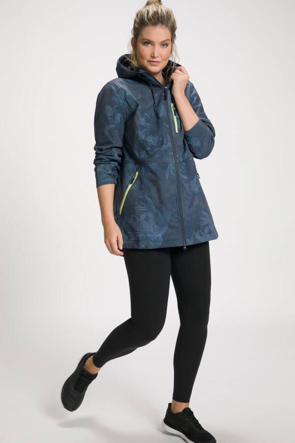 Ulla Popken Grote Maten softshell jas Dames blauw Maat: 58 60 Polyester