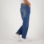 VINGINO mom jeans Chiara Damage dark vintage Blauw Meisjes Denim Effen 104 - Thumbnail 5