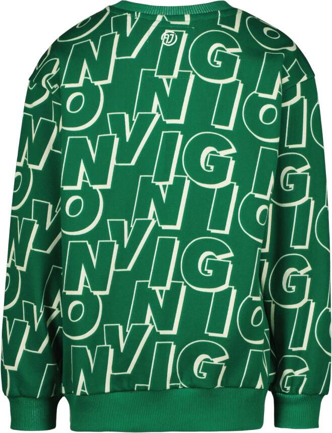 VINGINO sweater Naros met logo groen Logo 104 | Sweater van - Foto 4
