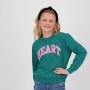 VINGINO sweater Nouda met tekst groen Meisjes Katoen Ronde hals Tekst 104 - Thumbnail 4
