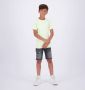 VINGINO T-shirt JOE met tekst geelgroen Jongens Katoen Ronde hals Tekst 128 - Thumbnail 2