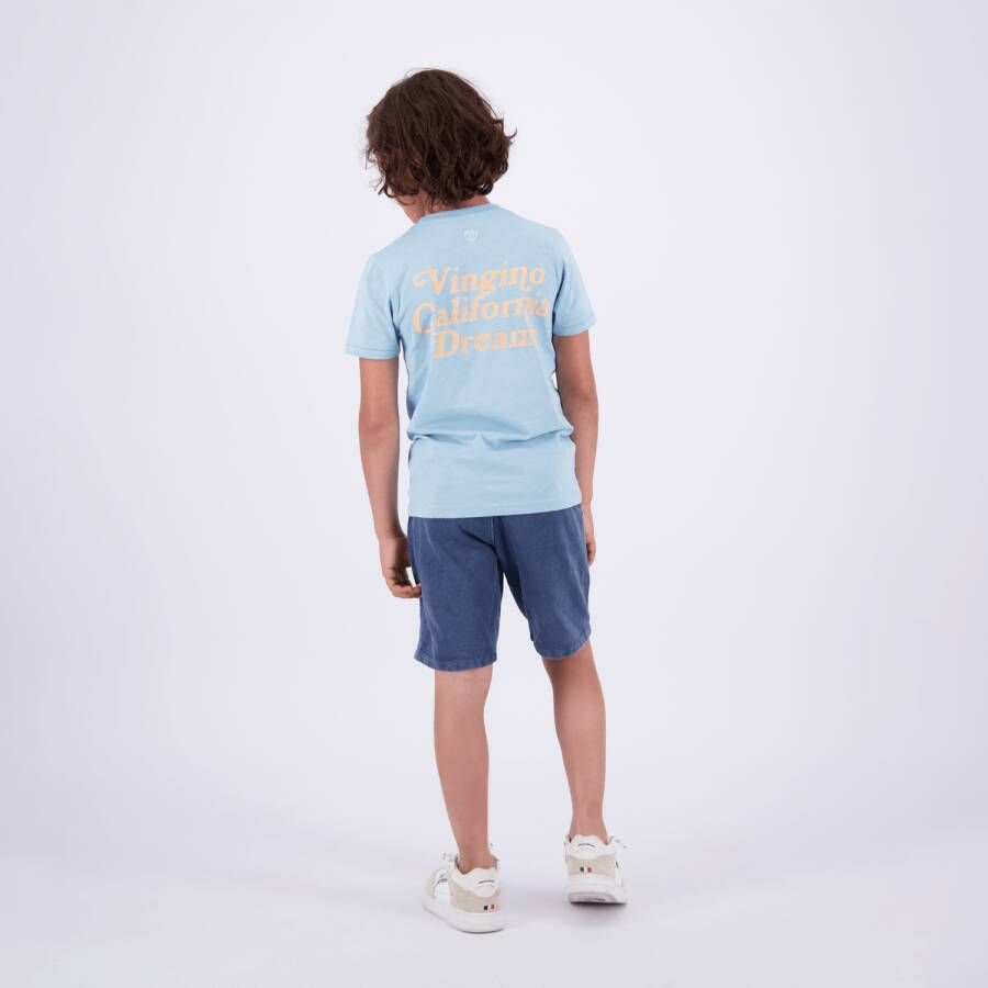 VINGINO T-shirt JURF met backprint lichtblauw Jongens Katoen Ronde hals 152 - Foto 3