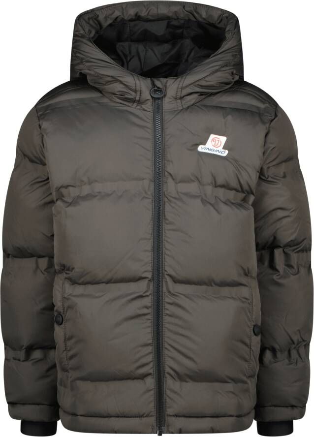 VINGINO gewatteerde winterjas Tasi grijs Jongens Polyester Capuchon Effen 110