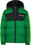 VINGINO gewatteerde winterjas Tiggo met contrastbies groen neon groen zwart Jongens Nylon Capuchon 104 - Thumbnail 1