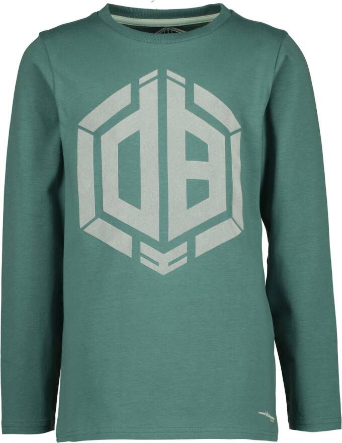 VINGINO x Daley longsleeve Jario met printopdruk groen Jongens Stretchkatoen Ronde hals 116