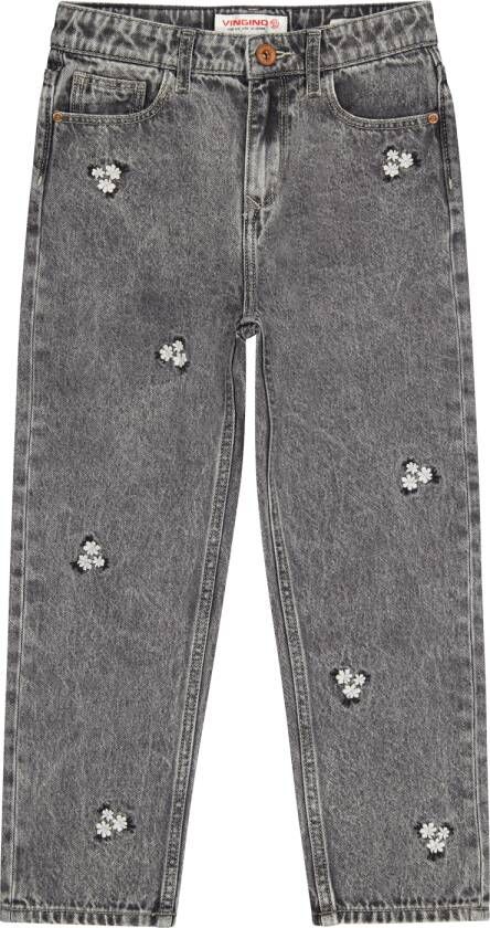 Vingino gebloemde mom jeans Chiara Flower grey vintage - Foto 3