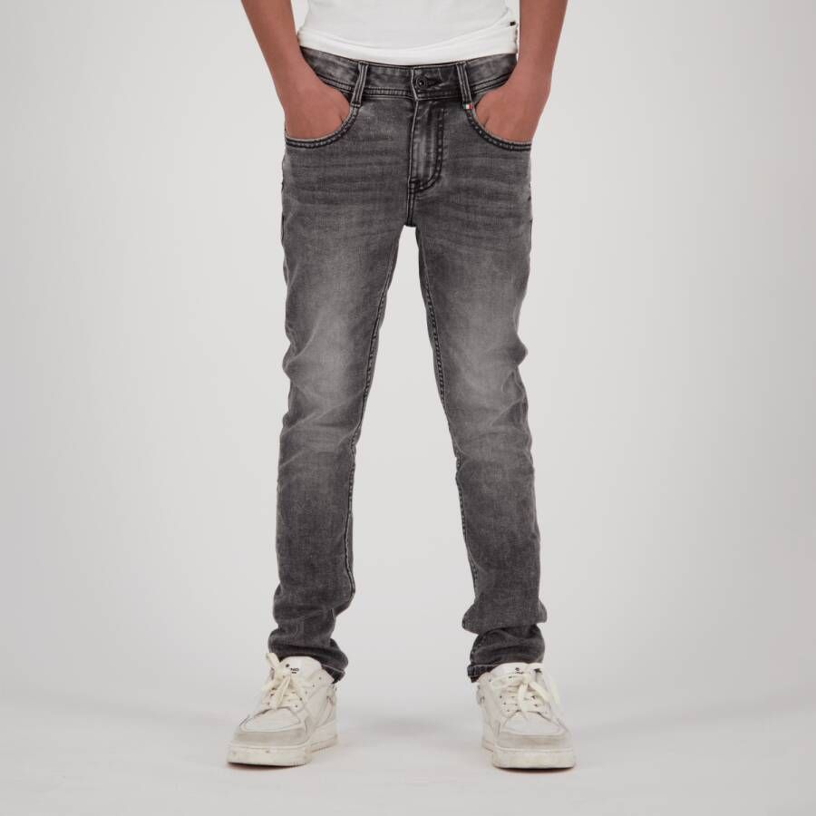 VINGINO skinny jeans Anzio Basic dark grey vintage Grijs Jongens Denim 104 - Foto 2