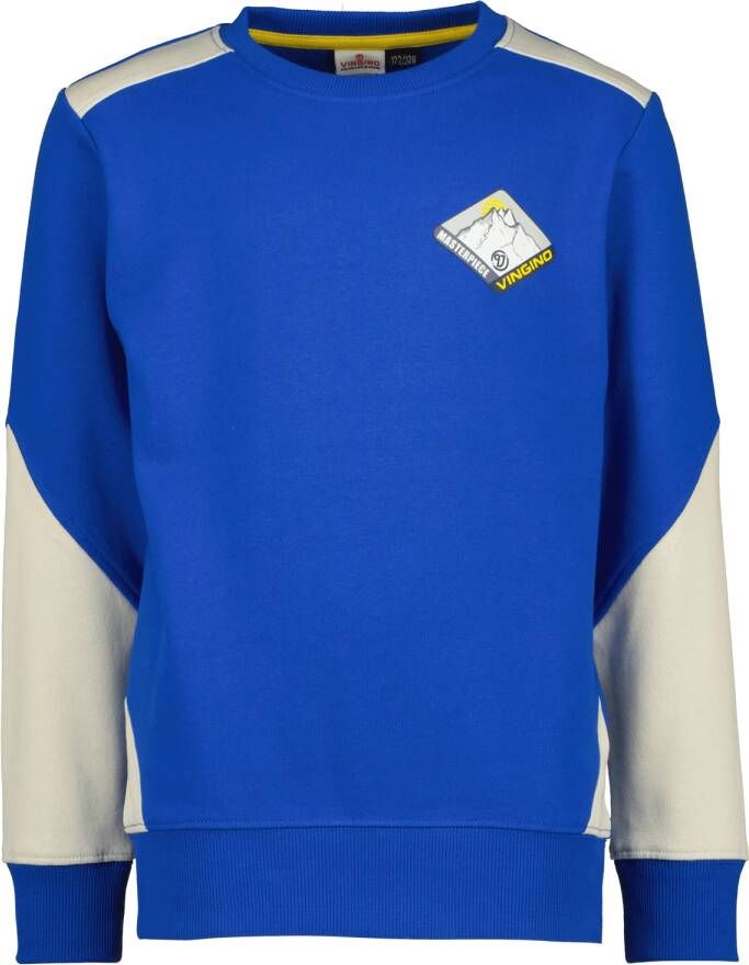 VINGINO sweater Nandoo met logo helderblauw Logo 104