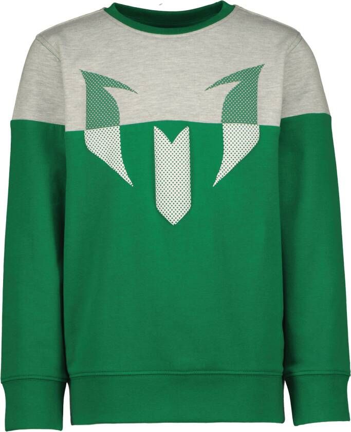 VINGINO sweater Nessi met printopdruk groen grijs Printopdruk 104