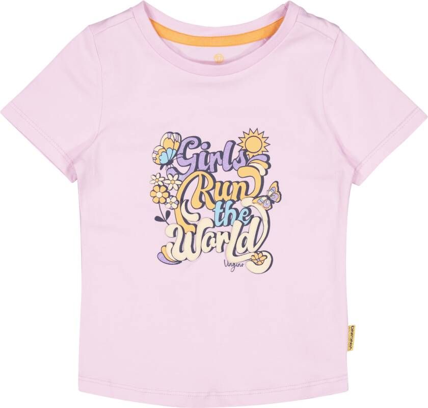 VINGINO T-shirt HAILEY met printopdruk roze Meisjes Stretchkatoen Ronde hals 104