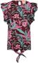 29FT blouse met bladprint en ruches paars roze groen Meisjes Viscose Ronde hals 116-122 - Thumbnail 1