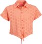 29FT blouse met broderie oranje Meisjes Katoen Klassieke kraag Effen 116 - Thumbnail 1