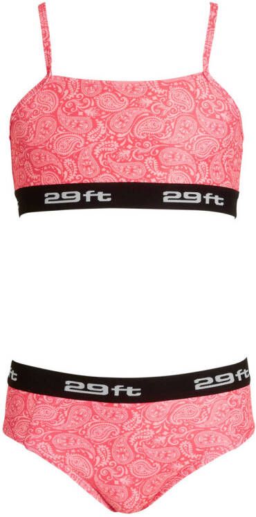 29FT crop bikini Mel roze Meisjes Gerecycled polyester Paisley 176