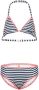 29FT gestreepte triangel bikini donkerblauw wit Meisjes Polyester Streep 128-134 - Thumbnail 1