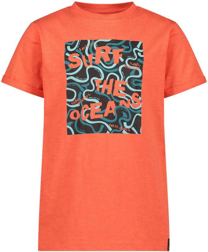 29FT T-shirt van biologisch katoen oranje