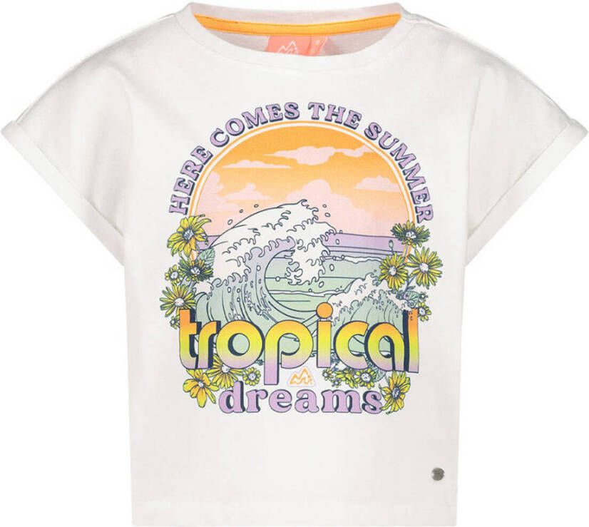 29FT T-shirt van biologisch katoen wit Meisjes Katoen (biologisch) Ronde hals 128-134