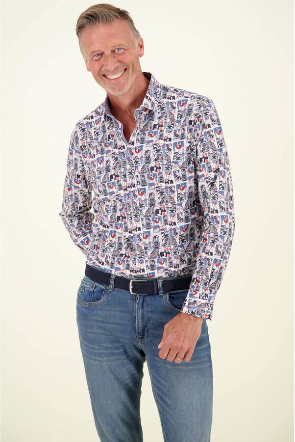 A fish named Fred regular fit casual overhemd met print wit - Foto 2