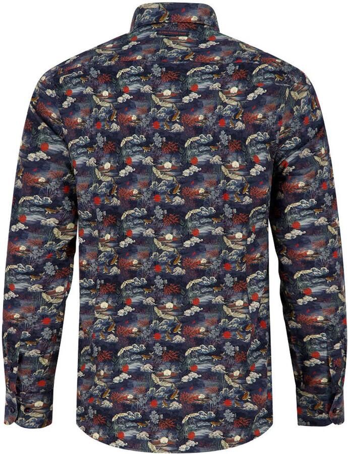 A fish named Fred regular fit overhemd met print donkerblauw - Foto 2