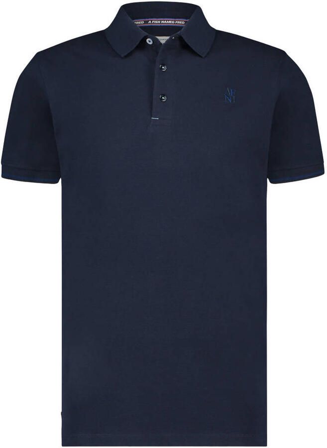 A fish named Fred regular polo donkerblauw