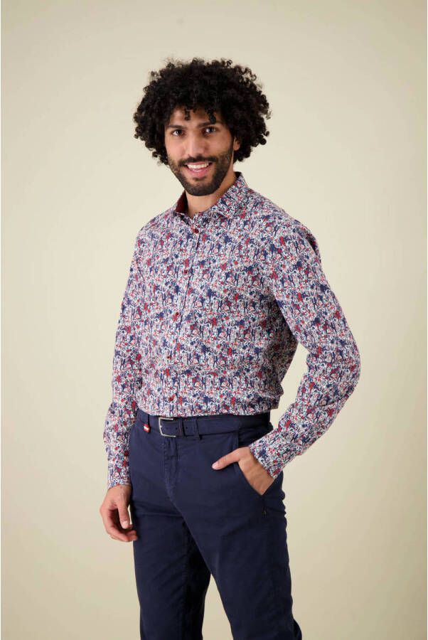A fish named Fred slim fit overhemd met all over print chili red