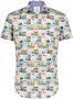A fish named Fred slim fit overhemd met all over print light blue - Thumbnail 1