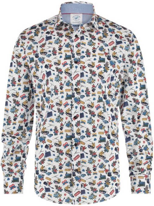 A fish named Fred slim fit overhemd met all over print multi color all colors