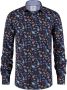 A fish named Fred slim fit overhemd Tattoo met all over print navy - Thumbnail 1