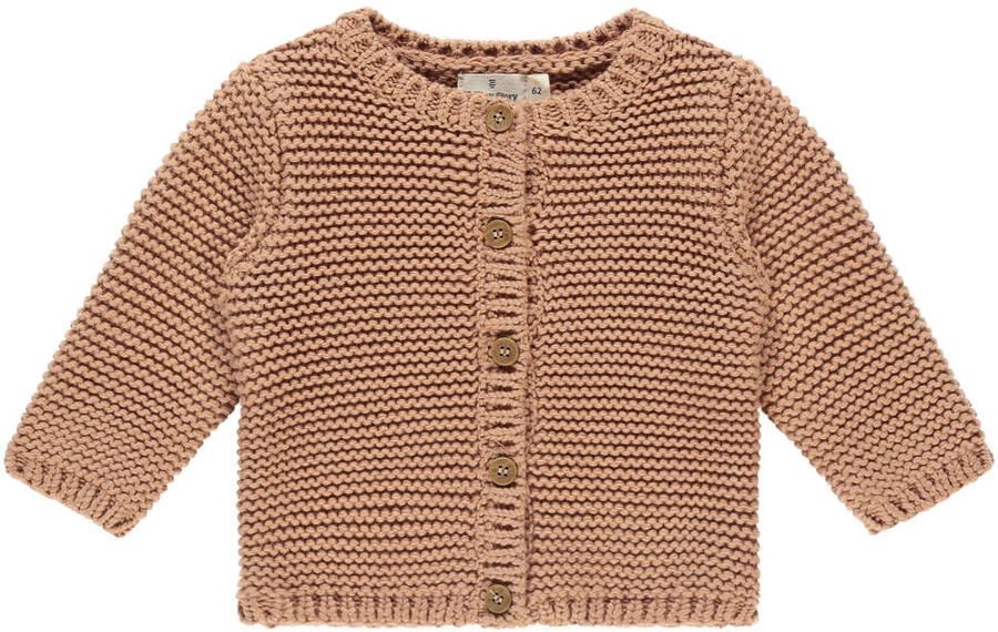 A Tiny Story vest bruin grof gebreid