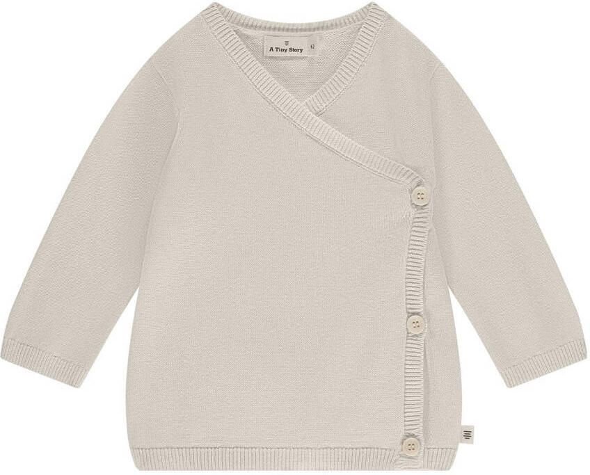 A Tiny Story vest ecru fijn gebreid - Foto 1