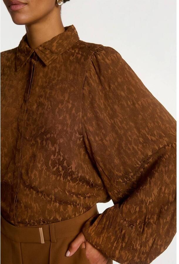 Aaiko blouse met print bruin - Foto 2