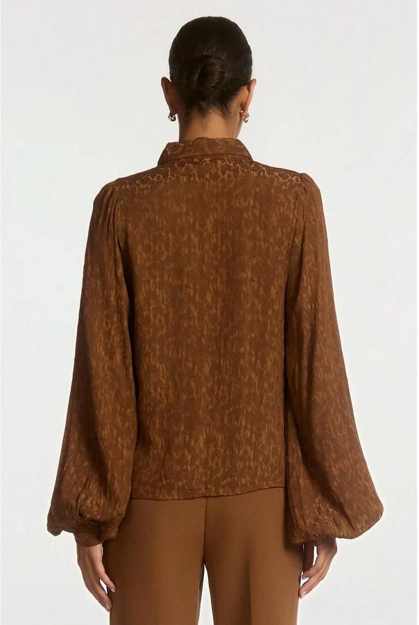 Aaiko blouse met print bruin - Foto 3