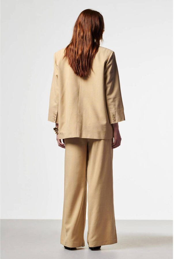 Aaiko bootcut high waist broek beige - Foto 2