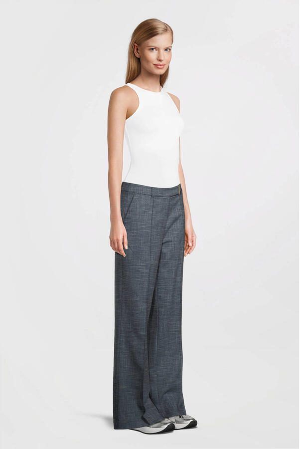 Aaiko flared high waist pantalon donkerblauw - Foto 3