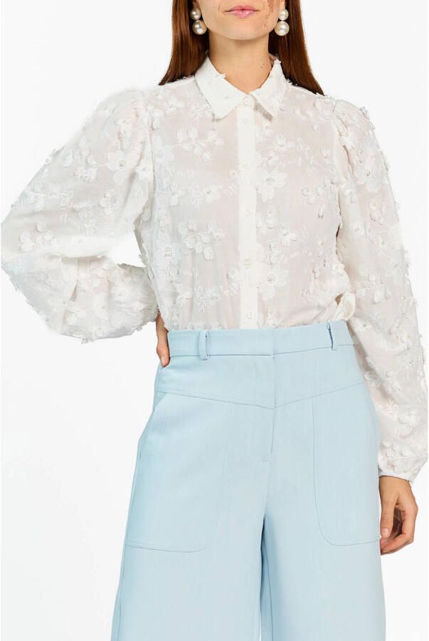 AAIKO Dames Blouses Lien Beads Co 522 Wit - Foto 7