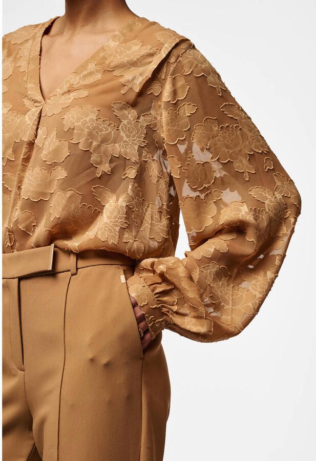AAIKO Dames Blouses Alana Chiffon Pes 509 Camel - Foto 6