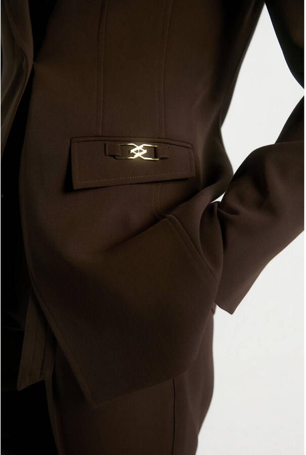 Aaiko getailleerde blazer bruin - Foto 2