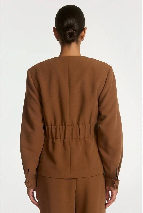 Aaiko getailleerde double breasted blazer bruin - Foto 2
