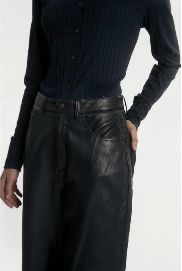 Aaiko barrel broek donkerblauw