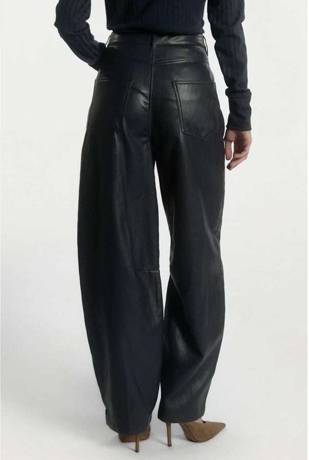 Aaiko barrel broek donkerblauw - Foto 2