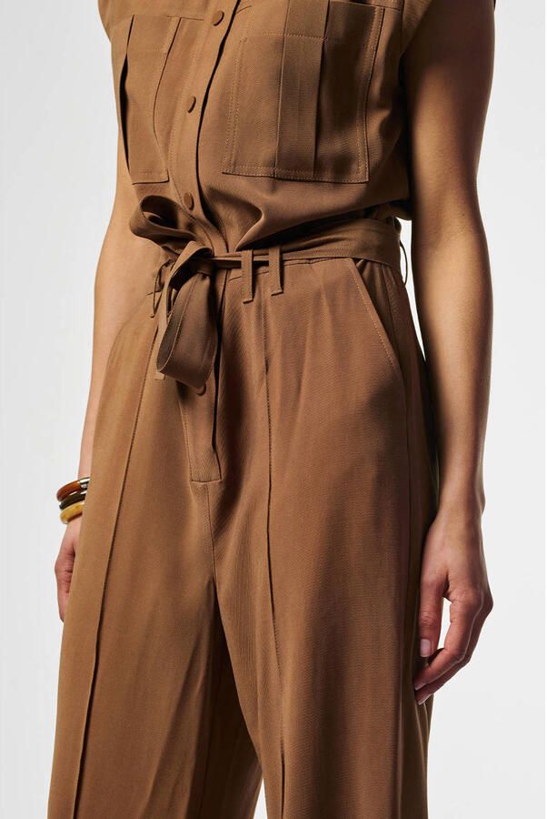AAIKO Dames Jumpsuits Lisana Tencel Ten 545 Bruin - Foto 6