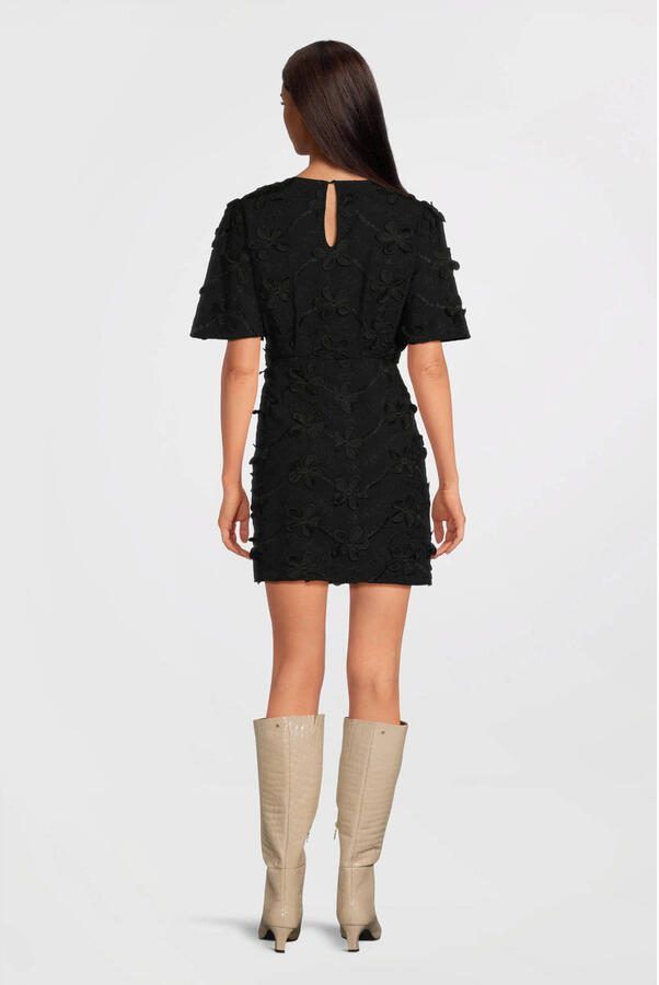 Aaiko Mini-jurk met borduursels Celina zwart - Foto 5