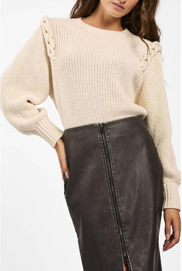 Aaiko Trui met gevlochten details Veerle naturel - Foto 7