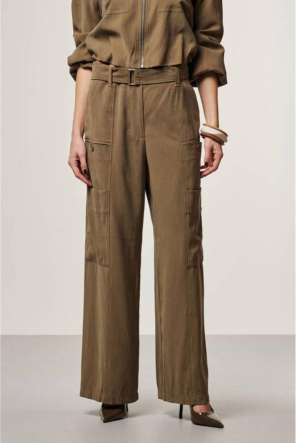 Aaiko relaxed regular waist casual broek bruin - Foto 5