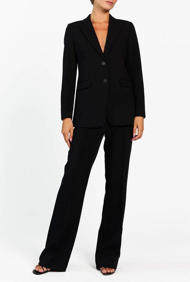 Aaiko straight regular waist pantalon donkerblauw